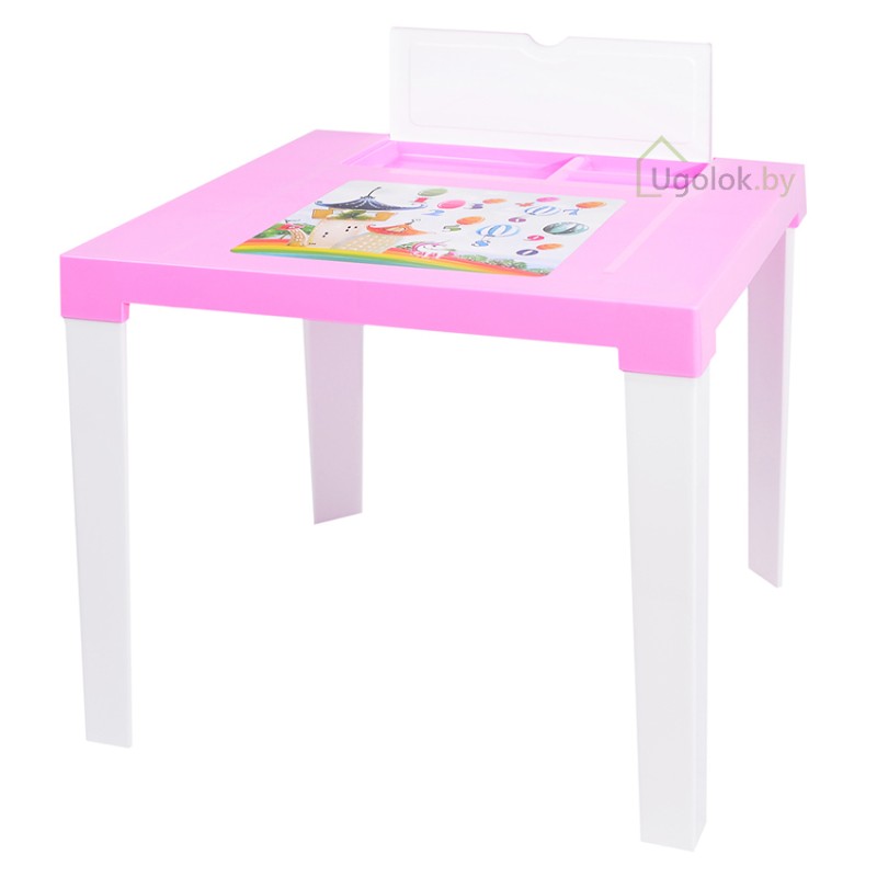 Стол пластиковый детский Аладдин 51Х46.5 см розовый