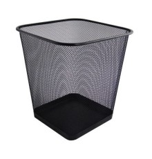Корзина-урна для квадратная металлическая 20 л (черный)