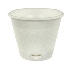 Горшок цветочный Мадера 2.5 л, с поддоном (белый)