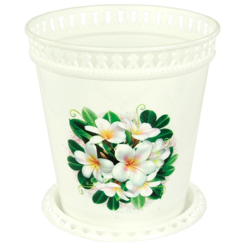 Горшок-кашпо Ажур (магнолии) 1 л, с поддоном