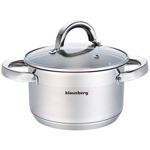 Кастрюля из нержавеющей стали 1.8 л KB-7122 KLAUSBERG