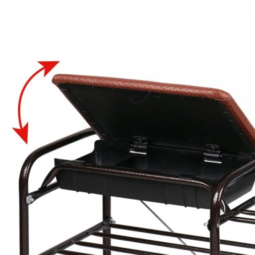 Этажерка для обуви NIKA Люкс 5 с ящиком (медь) Этажерка для обуви NIKA Люкс 5 с ящиком (медь)