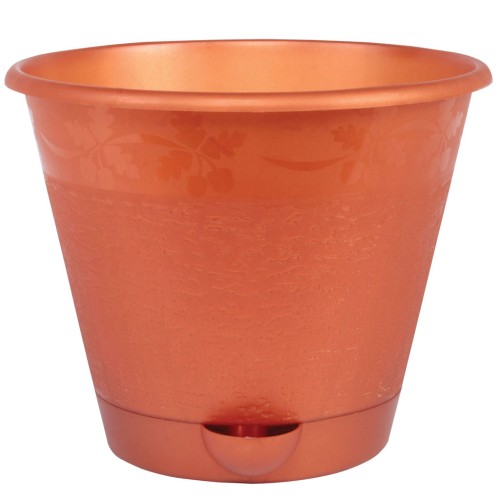 Горшок цветочный Мадера 5 л, с поддоном (медный) Горшок цветочный Мадера 5 л, с поддоном (медный)