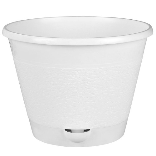 Горшок цветочный Мадера 3.5 л, с поддоном (белый) Горшок цветочный Мадера 3.5 л, с поддоном (белый)