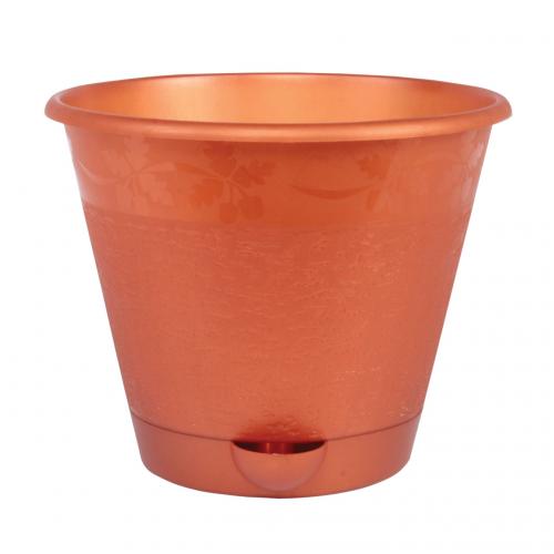 Горшок цветочный Мадера 2.5 л, с поддоном (медный) Горшок цветочный Мадера 2.5 л, с поддоном (медный)