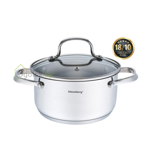 Кастрюля из нержавеющей стали 1.8 л KB-7211 KLAUSBERG