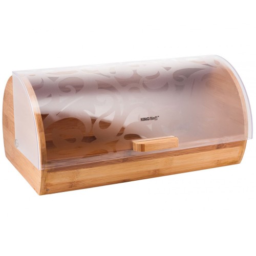 Хлебница деревянная с пластиковой крышкой KH-3615 KINGHoff