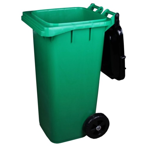 Контейнер прямоугольный 120 л на колесах (зеленый)