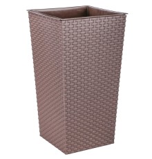 Кашпо напольное Ротанг со вставками (венге) 285x270x515 мм