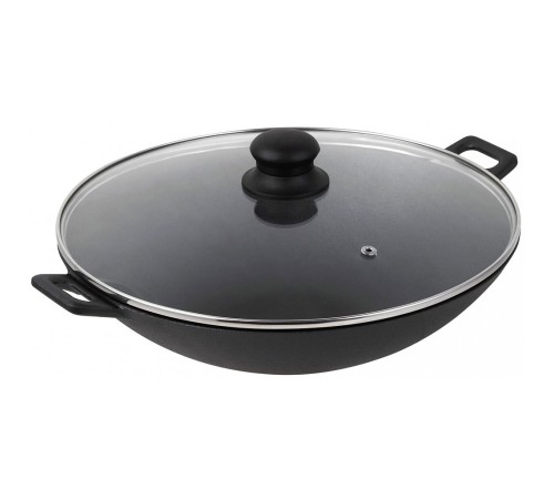 WOK чугунный со стеклянной крышкой KH-1156 KINGHoff