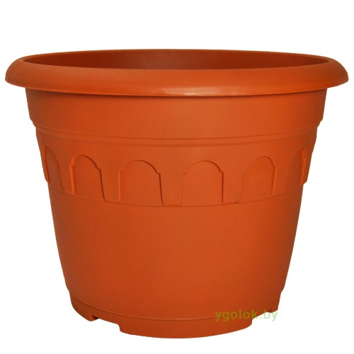 Горшок пластиковый (диаметр 36 см) коричневый Киприс Anta