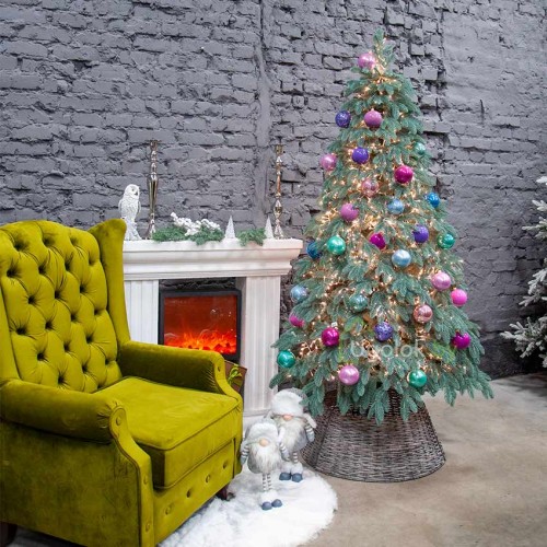 Елка новогодняя Премиум голубая 280 см РЕ GrandCity