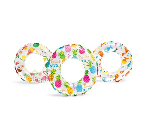 Надувной круг Intex Lively Print, Ананас 61 см (59241NP) 6-10 лет Надувной круг Intex Lively Print, Ананас 61 см (59241NP) 6-10 лет