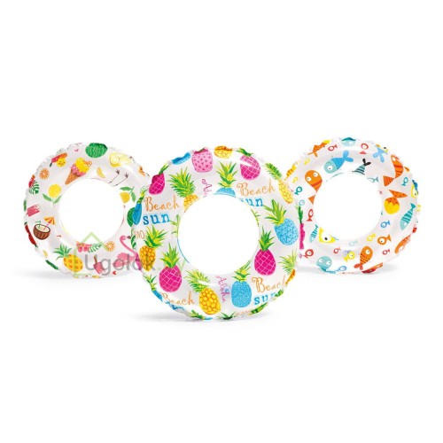 Надувной круг Intex Lively Print, Ананас 61 см (59241NP) 6-10 лет