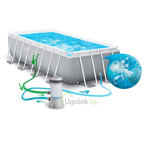 Бассейн каркасный Intex Prism Frame 400x200x100 см (26788NP) Бассейн каркасный Intex Prism Frame 400x200x100 см (26788NP)