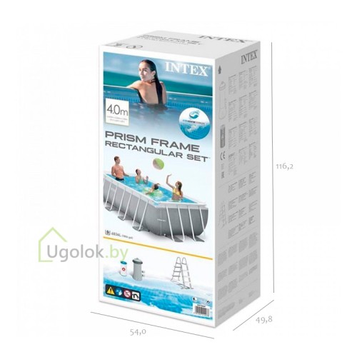 Бассейн каркасный Intex Prism Frame 400x200x100 см (26788NP) Бассейн каркасный Intex Prism Frame 400x200x100 см (26788NP)