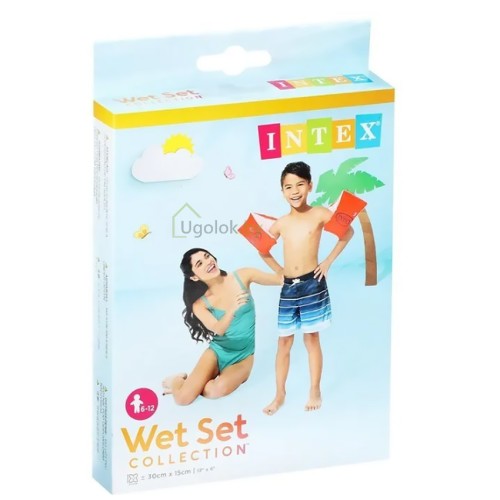 Нарукавники надувные Intex Deluxe 30x15 см (58641NP) 6-12 лет Нарукавники надувные Intex Deluxe 30x15 см (58641NP) 6-12 лет