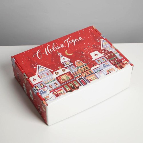 Коробка складная «С Новым Годом» 30,7×22×9,5 см 6970810