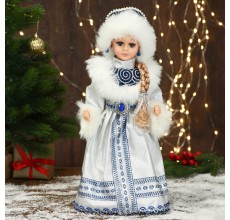 Снегурочка "В шубке с узорами" двигается 19х40 см 6939402