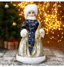 Снегурочка "В рождественской синей шубке" 17х35 см 6939414
