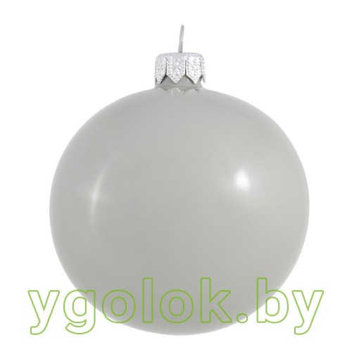 Новогодний шар 8 см эмаль серый (ручная работа) Новогодний шар 8 см эмаль серый (ручная работа)