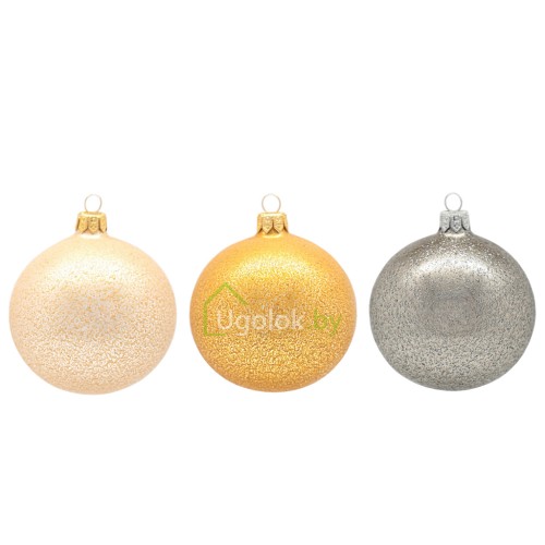 Новогодний шар 8 см глитер акрил (ручная работа) Новогодний шар 8 см глитер акрил (ручная работа)