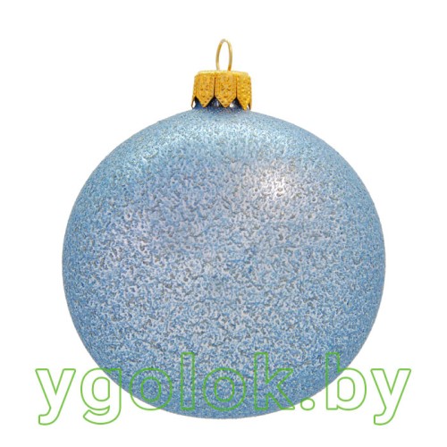 Новогодний шар 8 см глитер голубой (ручная работа) Новогодний шар 8 см глитер голубой (ручная работа)