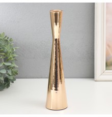 Подсвечник металл на 1 свечу "Песочные часы" d=3 см золото 6х29 см 9702806