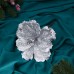 Ветка декоративная "Снежный цветок" 16х20 см серебро 9705798