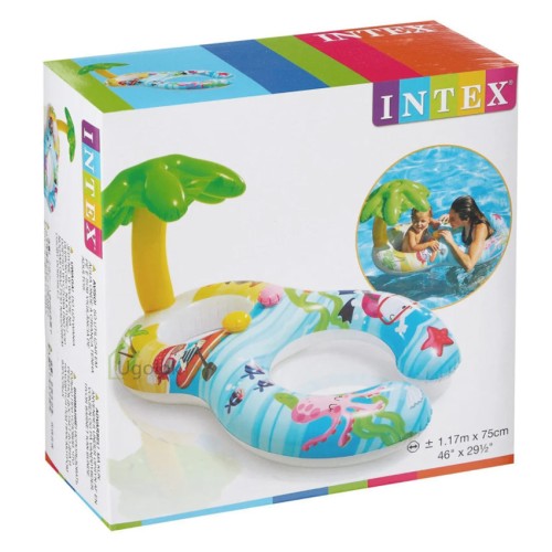 Надувной плотик Intex Мой первый круг для плавания 117x75 см (56590NP) 1-2 года