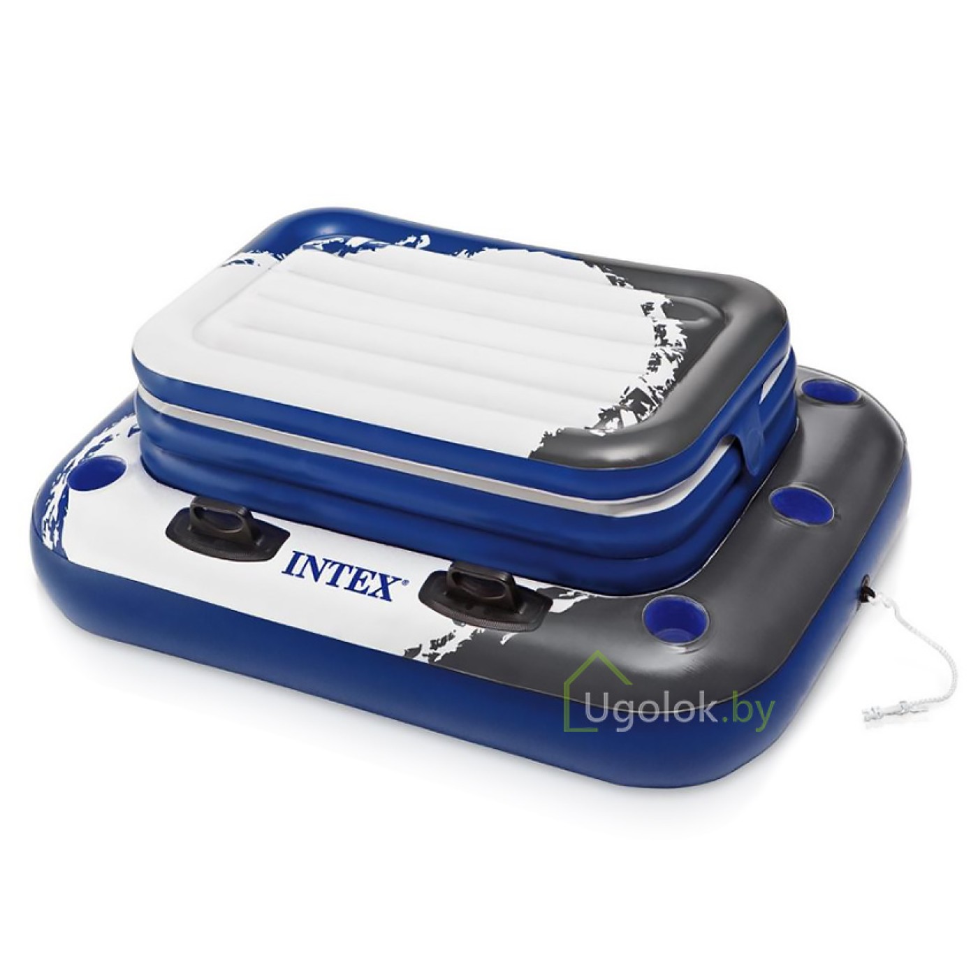 Intex Mega Chill II Radeau gonflable pour 1 personne avec dossier intégré et porte-gobelets Intex Mega Chill II Radeau gonflable pour 1 personne avec dossier intégré et porte-gobelets