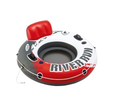 Красный надувной круг со спинкой Intex River Run 135 см (56825EU)