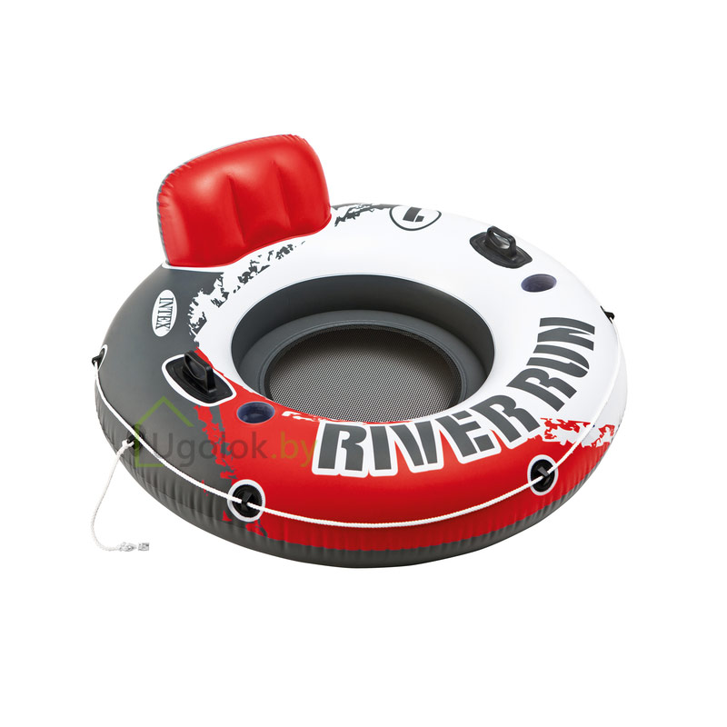 Красный надувной круг со спинкой Intex River Run 135 см 56825EU