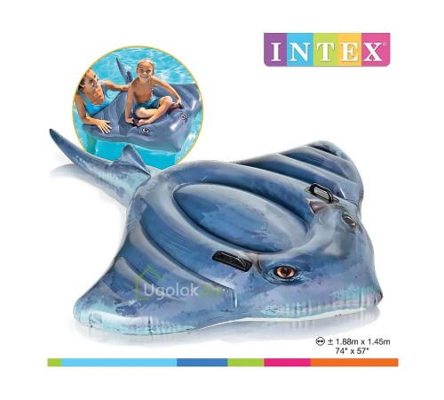 Надувная игрушка-плотик Intex Скат 188х145см (57550NP) 3+