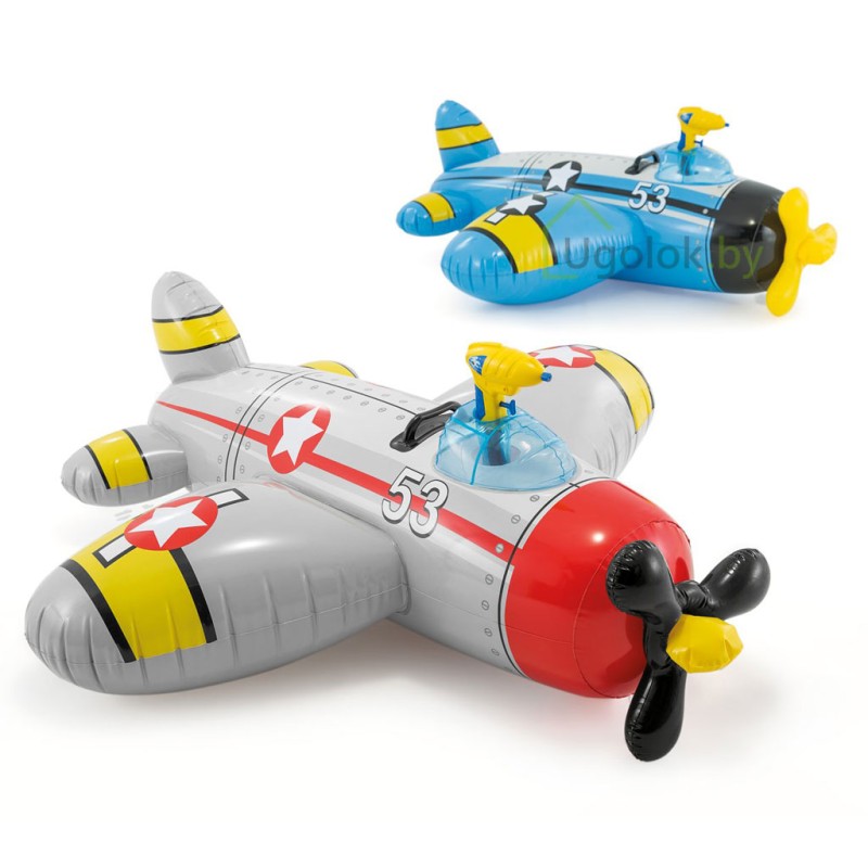 Надувная игрушка-наездник Intex Самолет с водным пистолетом (57537NP)