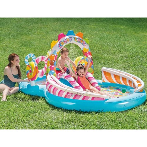 Надувной игровой центр-бассейн Intex Территория сладостей 295х191х130 см (57149NP) 2+ Надувной игровой центр-бассейн Intex Территория сладостей 295х191х130 см (57149NP) 2+