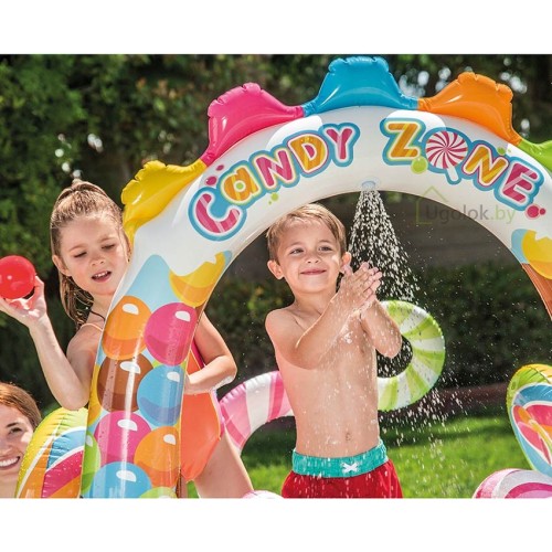 Надувной игровой центр-бассейн Intex Территория сладостей 295х191х130 см (57149NP) 2+ Надувной игровой центр-бассейн Intex Территория сладостей 295х191х130 см (57149NP) 2+