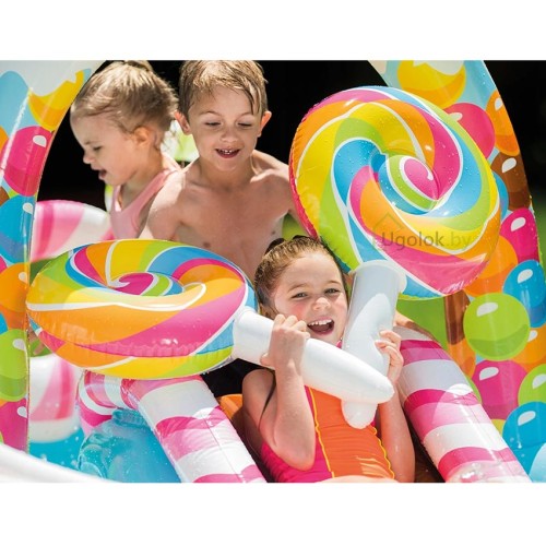 Надувной игровой центр-бассейн Intex Территория сладостей 295х191х130 см (57149NP) 2+ Надувной игровой центр-бассейн Intex Территория сладостей 295х191х130 см (57149NP) 2+