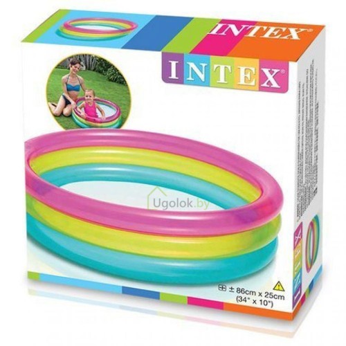Бассейн детский надувной Intex Радуга 86x25 см (57104NP) Бассейн детский надувной Intex Радуга 86x25 см (57104NP)