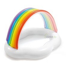 Бассейн детский с навесом Intex Радужное облако 142x119x84 см (57141NP)