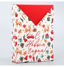 Коробка сборная «С Новым годом!» 21×15×5 см 9842346