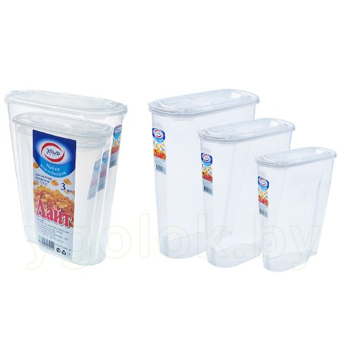 Набор контейнеров для сыпучих продуктов Лайт Набор контейнеров для сыпучих продуктов Лайт