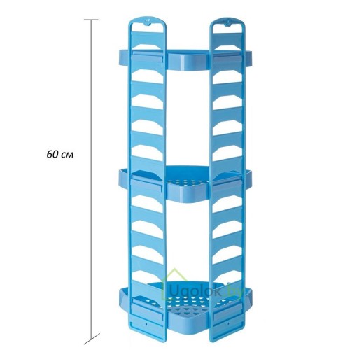 Полка угловая для ванной комнаты (белый) Полка угловая для ванной комнаты (белый)