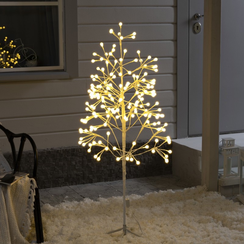 Светодиодное дерево «Шарики» 1.3 м 180 LED постоянное свечение 220 В свечение тёплое белое 4445718