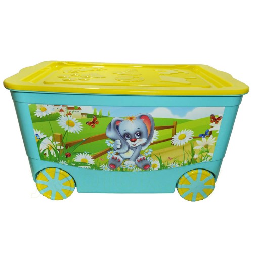 Ящик для игрушек KidsBox на колёсах (темно-серый/черный) Ящик для игрушек KidsBox на колёсах (темно-серый/черный)