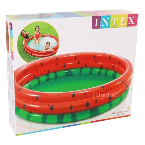 Бассейн детский надувной Арбуз 168x38см 2+ (58448NP) Бассейн детский надувной Арбуз 168x38см 2+ (58448NP)