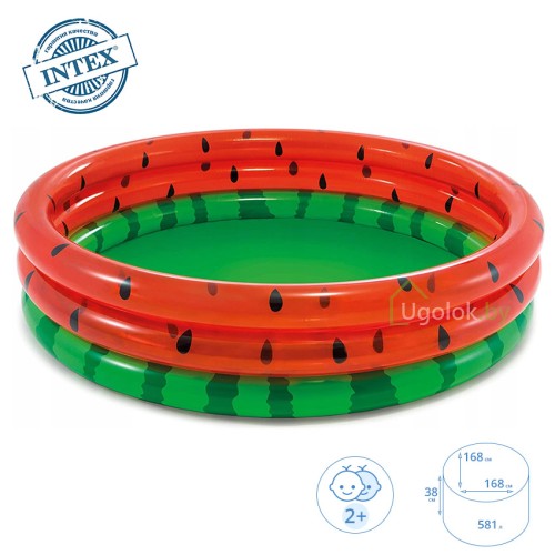 Бассейн детский надувной Арбуз 168x38см 2+ (58448NP) Бассейн детский надувной Арбуз 168x38см 2+ (58448NP)