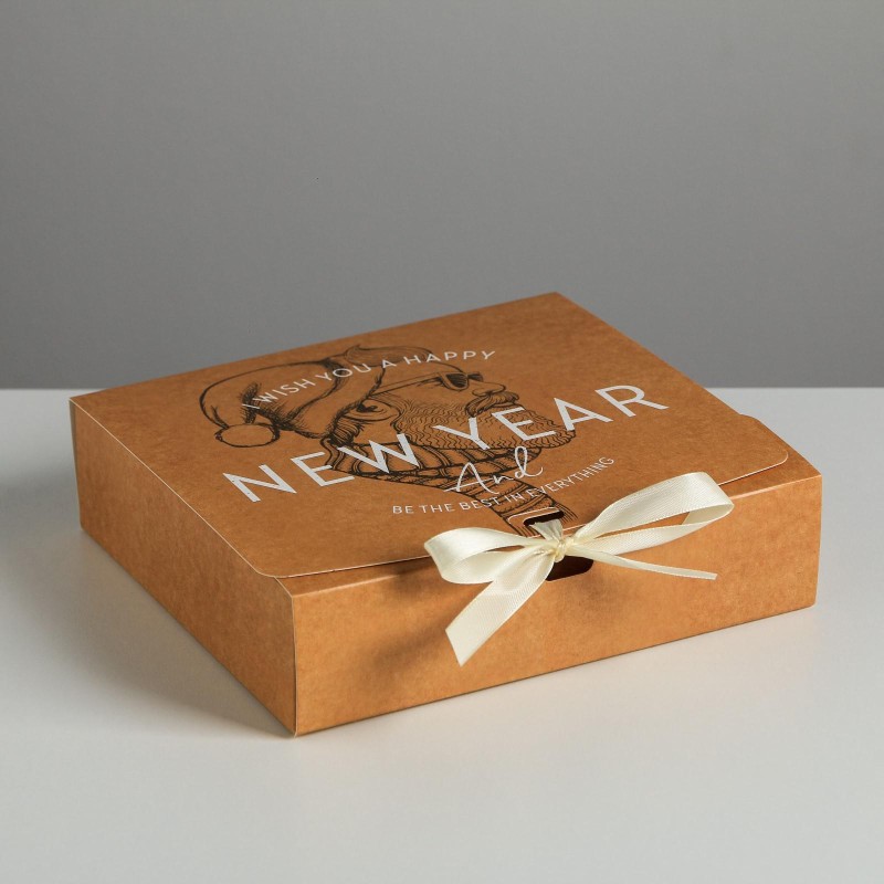 Коробка складная подарочная «Новый год» 20×18×5 см 5004056 5004056 купить в Минске - интернет-магазин Ugolok.by