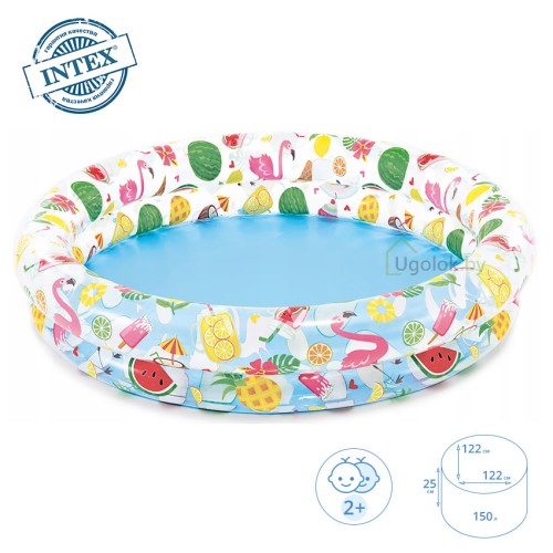 Бассейн детский надувной Фрукты 122x25 см, 2+ (59421NP)