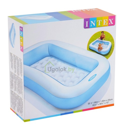 Бассейн детский прямоугольный Intex 166x100x25 см (57403NP)